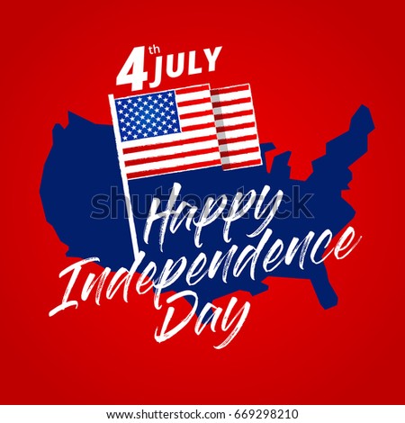Modern Patriotic 4th Of July United States Of America Independence Day Celebration Illustration, Suitable For Social Media, Print, Background and Other Celebration Purpose