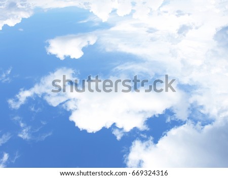 white cloud on blue sky (clouds)