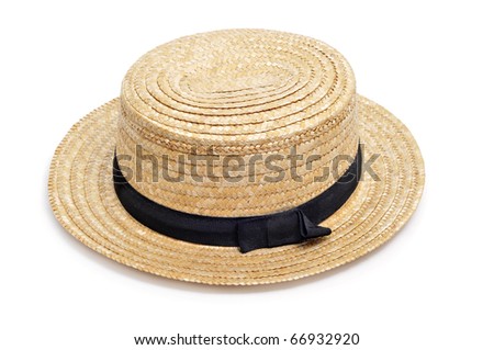a straw hat isolated on a white background Royalty-Free Stock Photo #66932920