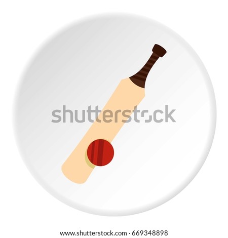 Baseball icon in flat circle isolated on white vector illustration for web