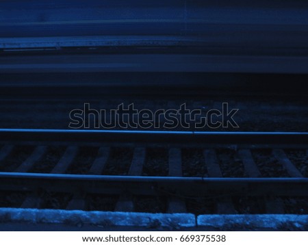 
Train, railway, rails blurred