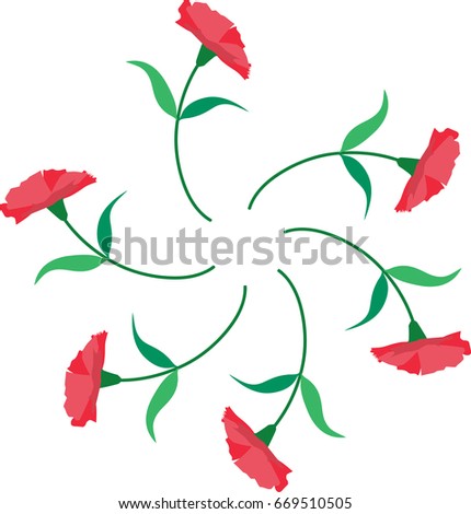 carnation flower icon design vector
