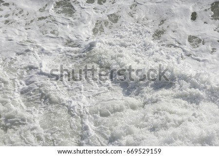 White sea foam background