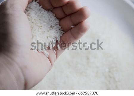 white rice closeup
