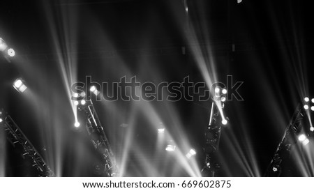 Lighting for concert , Tv show , cinema in studio and outdoor background and texture