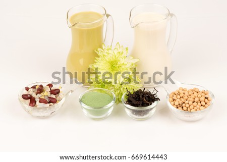 Soybean milk for health (green tea mix)