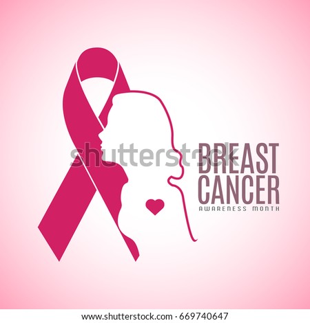 Breast cancer campaign graphic design, Vector illustration