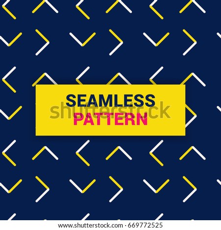 Seamless Pattern design of minimal yellow and white lines geometric vector background print ready quality