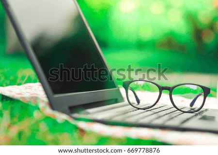 Laptop background. Close Up Image of computer keyboard