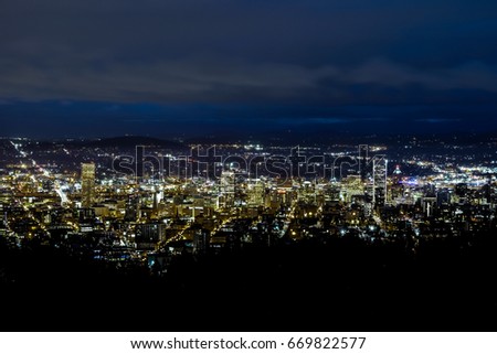 Portland Oregon At Night