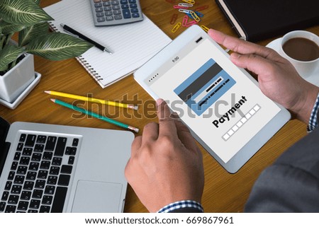 Man using mobile payments online shopping m-banking  Internet Global Marketing