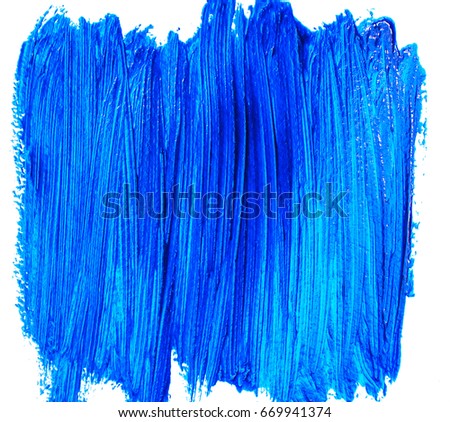 Blue acrylic background. Bright blue painted banner