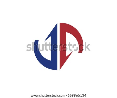 JA letter logo template
