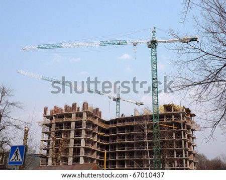 house develop at dry sunny day