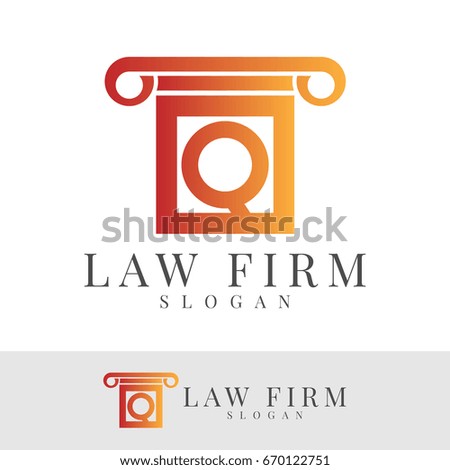 law firm initial Letter Q Logo design