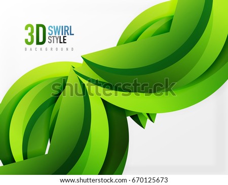 3D wave lines design. Dynamic effect abstract vector Illustration, modern pattern template