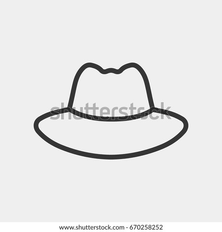 Old hat icon illustration isolated vector sign symbol