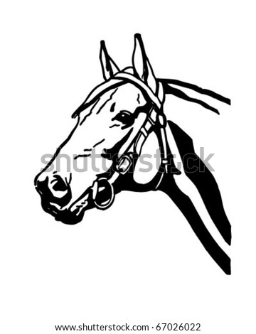 Horsehead 2 - Retro Clipart Illustration