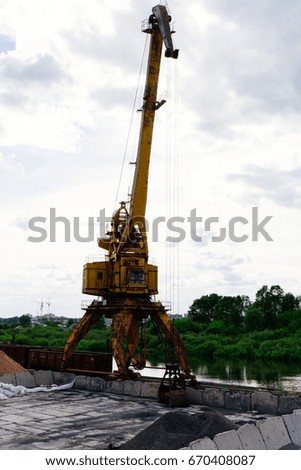 heavy crane in the port