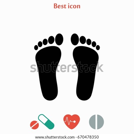 foot vector icon, flat design best vector icon