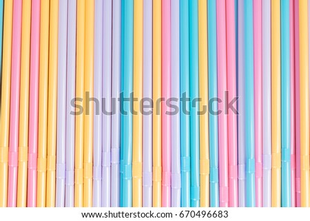 Colorful of  straw art background. Abstract wallpaper of pastel colored straws. Rainbow colored colorful pattern texture. pastel straws.