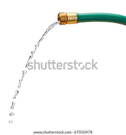 Water Hose isolated on white with a clipping path Royalty-Free Stock Photo #67050478