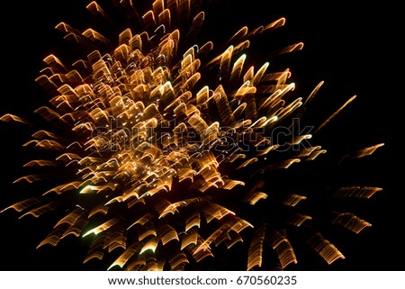 Fireworks in the sky at night as background