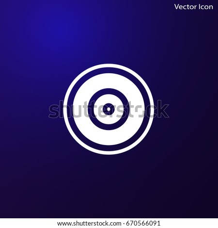 Vector CD or DVD icon