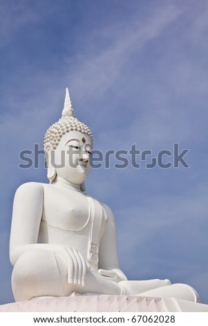 Buddha statue in temple Saraburi of Thailand