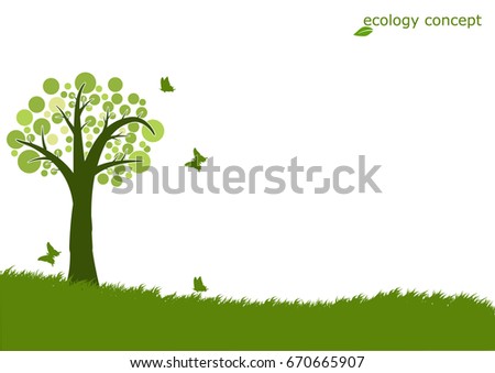 Hand ,windmill and solar panels on the grass ,Environmentally friendly world. Vector illustration of ecology,concept Hand to protect the environment and The earth