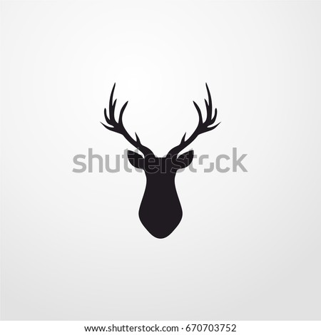 deer icon. vector sign symbol on white background Royalty-Free Stock Photo #670703752