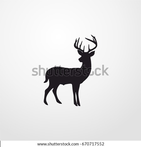 elk icon. vector sign symbol on white background Royalty-Free Stock Photo #670717552