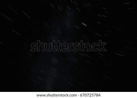 Night sky, stars, long exposure