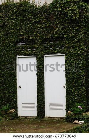 2 Doors 2 Choice for choose ,business concept 