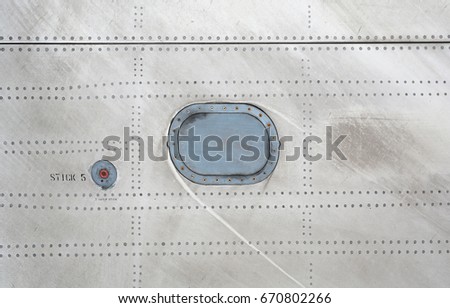 Metal surface of plane