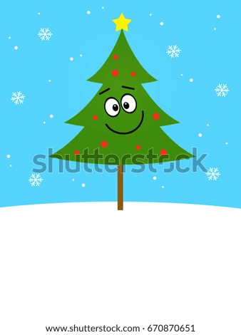 Little Holiday Tree - silly face