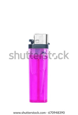 pink lighters isolated on the white background