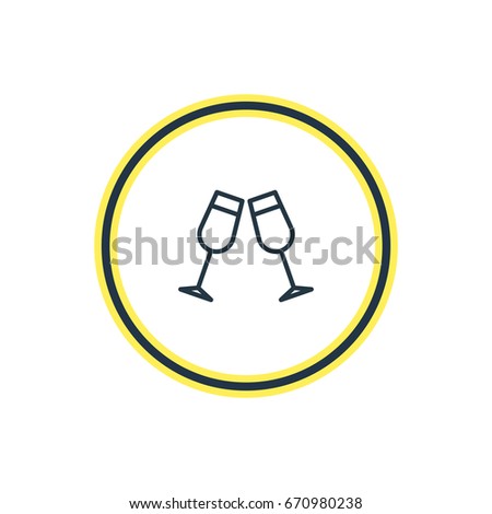 Vector Illustration Of Beverage Outline. Beautiful Beverage Element Also Can Be Used As Celebrate Element.