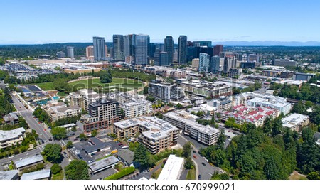 Bellevue Washington City Skyline Downtown District