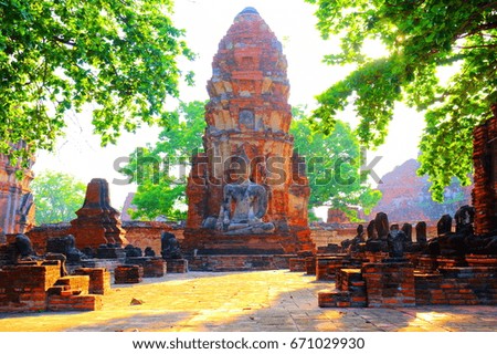 WatMaha-that Ayutthaya in ancient