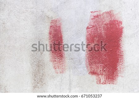 Paint red color on the wall texture background