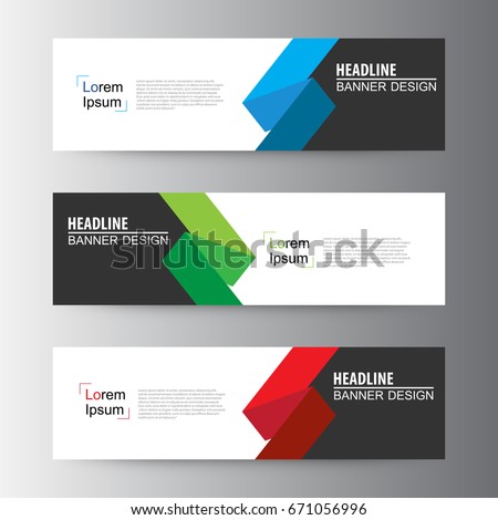 Abstract geometric vector Web banner design background, header Templates design. Royalty-Free Stock Photo #671056996