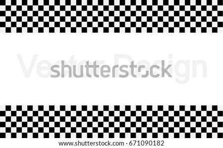 Checkered Racing flag isolated on white. Vector design.