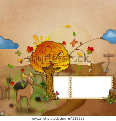 autumn  wood background