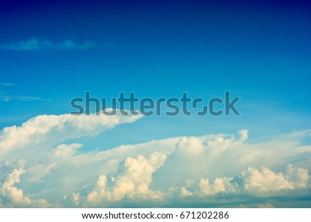 Beautiful summer sky with beautiful clouds.