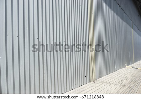 Corrugated metal background and texture surface