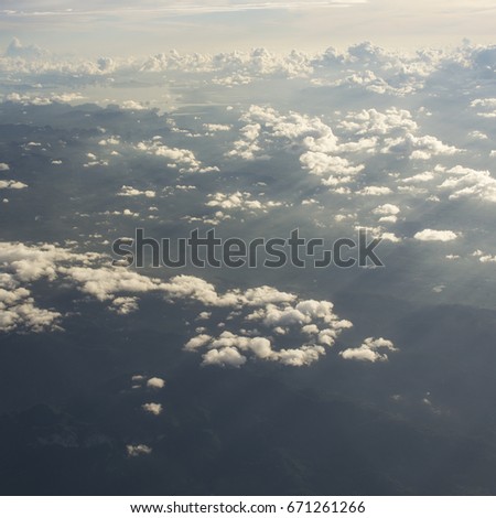 Sunset Sky Clouds Mountains