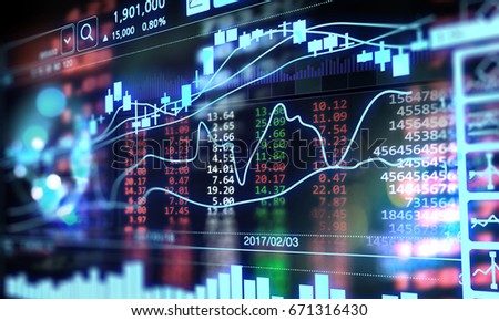 Stock Graphic Chart Royalty-Free Stock Photo #671316430