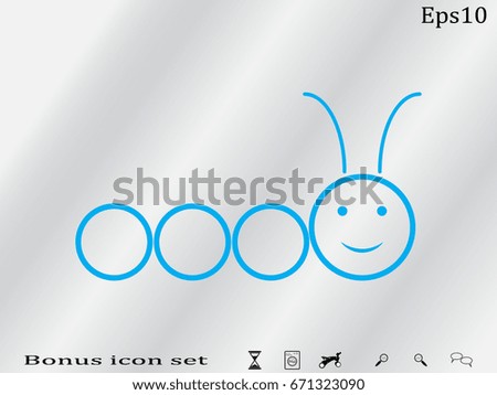 caterpillar, icon, vector illustration eps10
