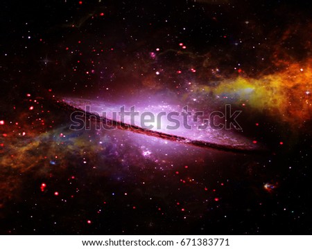 Astronaut in the outer space. Stars and galaxies on the background . "The elements of this image furnished by NASA"
